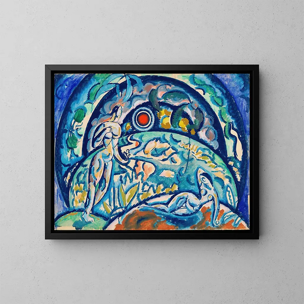 Adam and Eve - Vladimir Baranov-Rossiné — framed artwork on a wall
