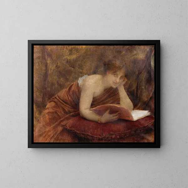 A Passing Distraction - Vlaho Bukovac — framed artwork on a wall