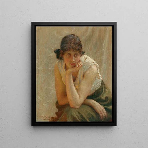 Vlaho Bukovac - A portrait of the artists daughter.webp