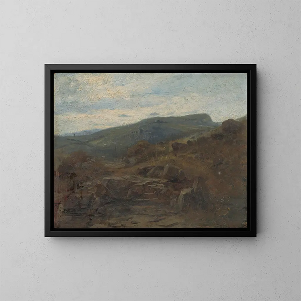 Landscape around Kremnica - Vojtech Angyal — framed artwork on a wall