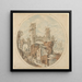 Voyageurs parmi des ruines romaines - Pieter Stevens — framed artwork on a wall