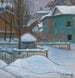 van het uitzicht op Moskou onder de sneeuw - Elizaveta Sergeevna Kruglikova — weergave van het kunstwerk