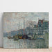 Reproductie van het schilderij Vue de la Prins Hendrikkade et du Kromme Waal à Amsterdam - Claude Monet
