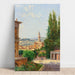 Reproductie van het schilderij Uitzicht op het Palazzo Vecchio vanaf de tuinen van Boboli, Florence - Antonietta Brandeis