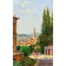 Reproductie van het schilderij Uitzicht op het Palazzo Vecchio vanaf de tuinen van Boboli, Florence - Antonietta Brandeis