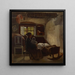 Interior view painting of a Uusimaa living room - Albert Edelfelt — framed artwork on a wall