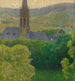 van het uitzicht op de parochiekerk van Heiligenstadt Sint-Michiel - Carl Moll — weergave van het kunstwerk