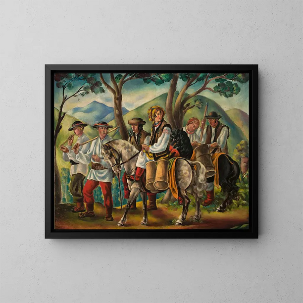 Houtsouls en route - Wacław Wśowicz — framed artwork on a wall