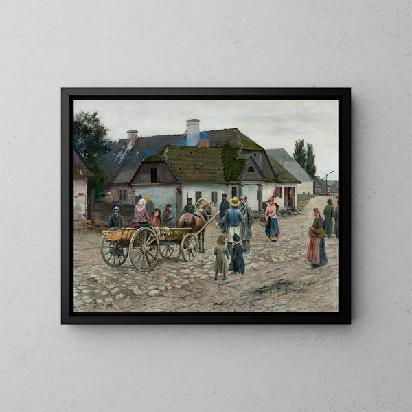 Rue à Siennica - Władysław Podkowiński — framed artwork on a wall