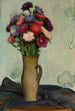 Bloemen in een vaas Asters - Władysław Ślewiński — weergave van het kunstwerk