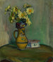 Bloemen in een gele kan - Władysław Ślewiński — weergave van het kunstwerk