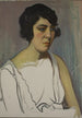 Hoofd van een brunette - Władysław Ślewiński — weergave van het kunstwerk