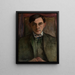 Portret van Stanisław Ignacy Witkiewicz - Władysław Ślewiński — ingelijst kunstwerk aan de muur