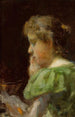 Portret van een vrouw - Władysław Ślewiński — weergave van het kunstwerk