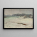 Landschap in de winter met huisjes - Władysław Ślewiński — ingelijst kunstwerk aan de muur