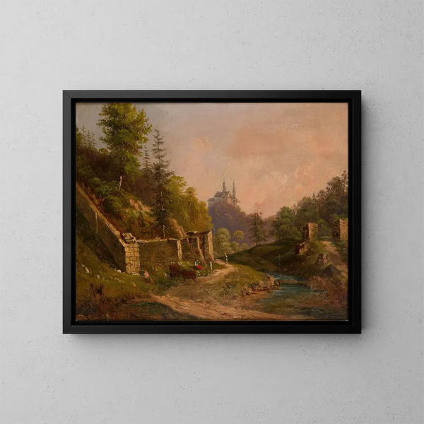 van Czerna in de buurt van Krzeszowice - Walery Eljasz-Radzikowski — ingelijst kunstwerk aan de muur
