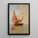 Navigatie in een Venetiaanse lagune - Walter Blackman — ingelijst kunstwerk aan de muur