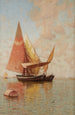 Navigatie in een Venetiaanse lagune - Walter Blackman — weergave van het kunstwerk