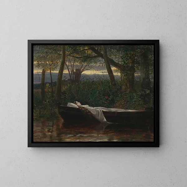 La Dame de Shalott - Walter Crane — framed artwork on a wall