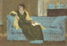 Vrouw zittend op een bank - Walter Crane — weergave van het kunstwerk