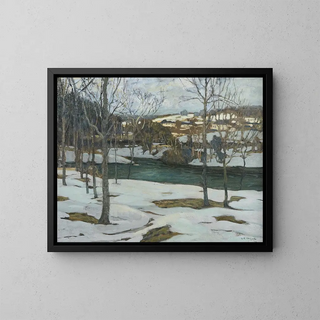 Walter Elmer Schofield - River in Snow.webp