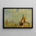 In de haven van Dordrecht, Nederland - Walter Franklin Lansil — ingelijst kunstwerk aan de muur