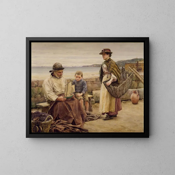 Expert opinion painting - Walter Langley — framed artwork on a wall