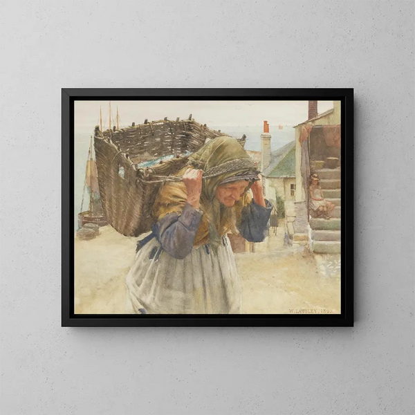 The Fisherman's Wife - Walter Langley — framed artwork on a wall