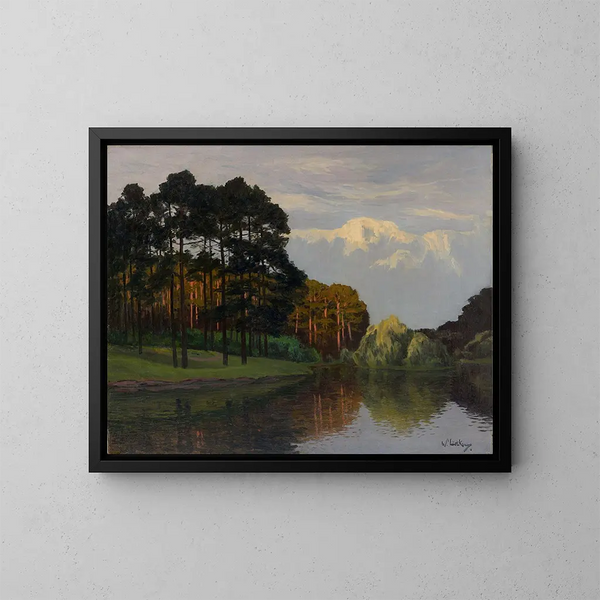 Lac Hubertus dans le Grunewald - Walter Leistikow — framed artwork on a wall