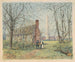Het cottage van David Burns en het Washington-monument - Walter Paris — weergave van het kunstwerk