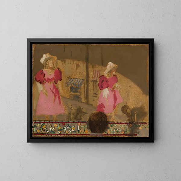 Les Sœurs Lloyd à l'Old Bedford - Walter Richard Sickert — framed artwork on a wall