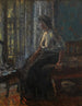 Vrouw zittend aan een raam - Walter Richard Sickert — weergave van het kunstwerk