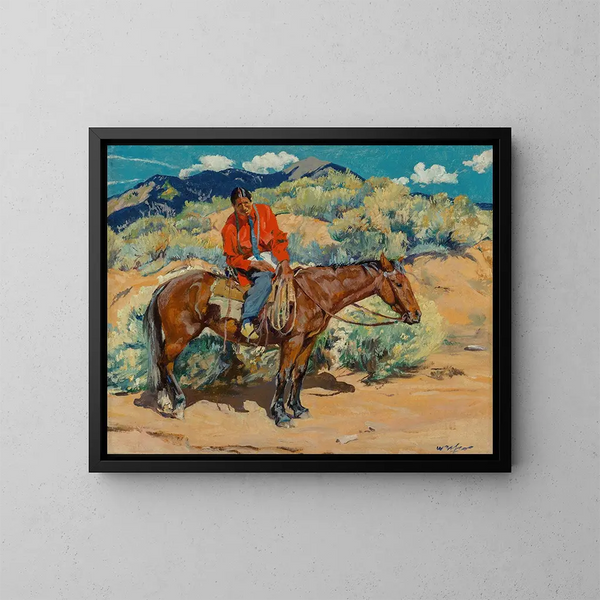 Comfortable - Walter Ufer — framed artwork on a wall