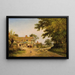 Dorpsscène zonder titel - Walter Wallor Caffyn — ingelijst kunstwerk aan de muur
