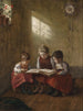 Een boeiende lectuur - Walther Firle — weergave van het kunstwerk