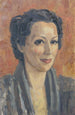 Portret van Frauke Lauterbach - Walther Gamerith — ingelijst kunstwerk aan de muur