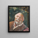 Portret van een oude man - Walther Gamerith — ingelijst kunstwerk aan de muur