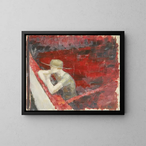 Dame aan de muur - Walther Gamerith — ingelijst kunstwerk aan de muur