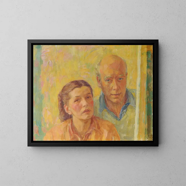 portret dubbel van Walter en Grete Gamerith - Walther Gamerith — ingelijst kunstwerk aan de muur