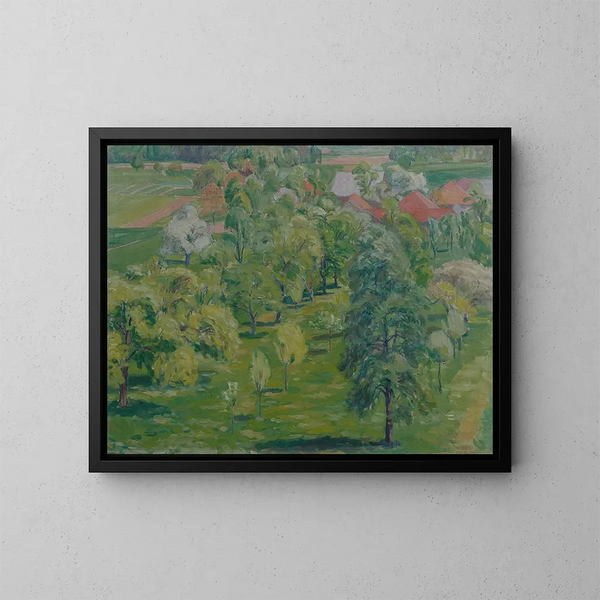 Lente aan de rand van de Attersee - Walther Gamerith — ingelijst kunstwerk aan de muur