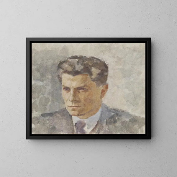Portret van een man - Walther Gamerith — ingelijst kunstwerk aan de muur