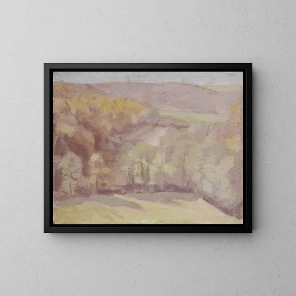 Berglandschap - Walther Gamerith — ingelijst kunstwerk aan de muur