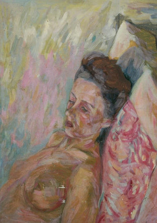 Walther Gamerith - Weiblicher Akt auf Kissen.webp