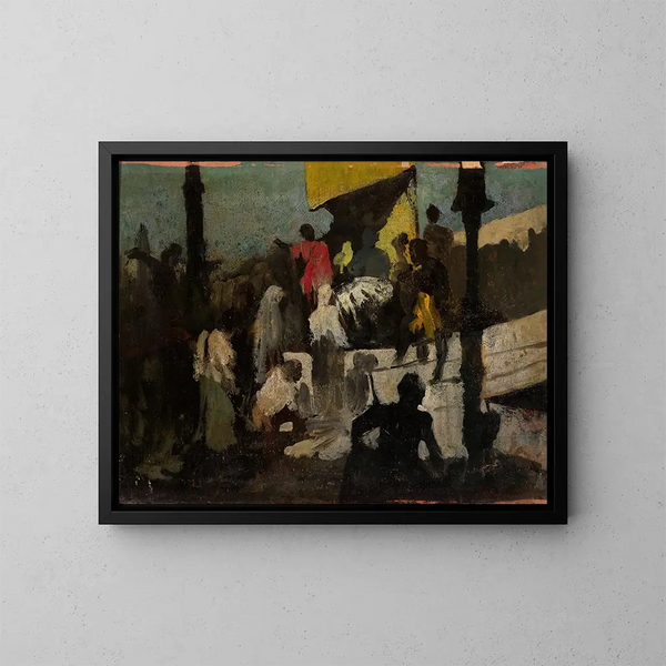 Roman Amphitheatre Sketch - Wandalin Strzałecki — framed artwork on a wall