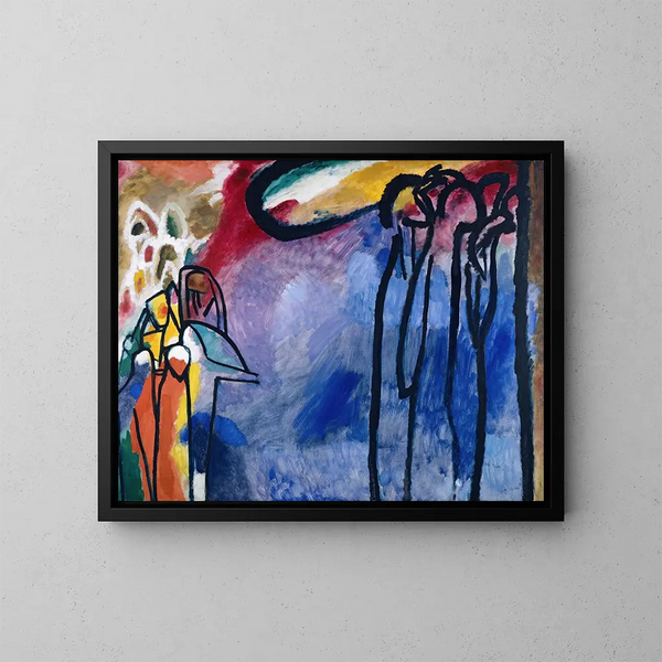 Improvisatie 19 - Wassily Kandinsky — ingelijst kunstwerk aan de muur