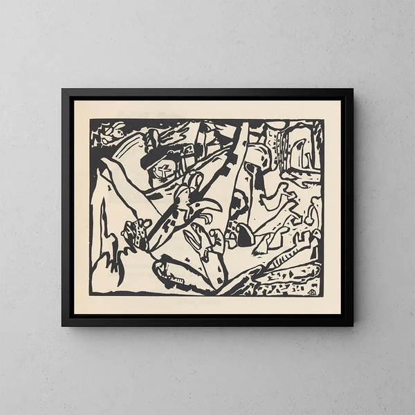 Klnge Pl24 - Wassily Kandinsky — ingelijst kunstwerk aan de muur