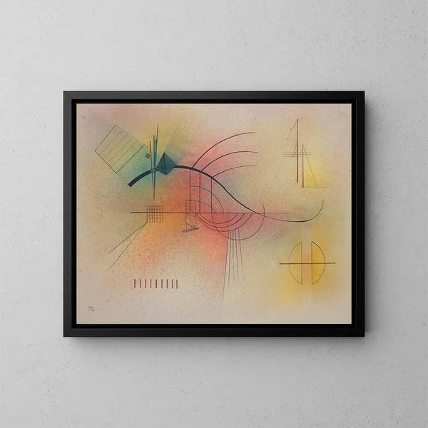 Lijn Lijn - Wassily Kandinsky — ingelijst kunstwerk aan de muur