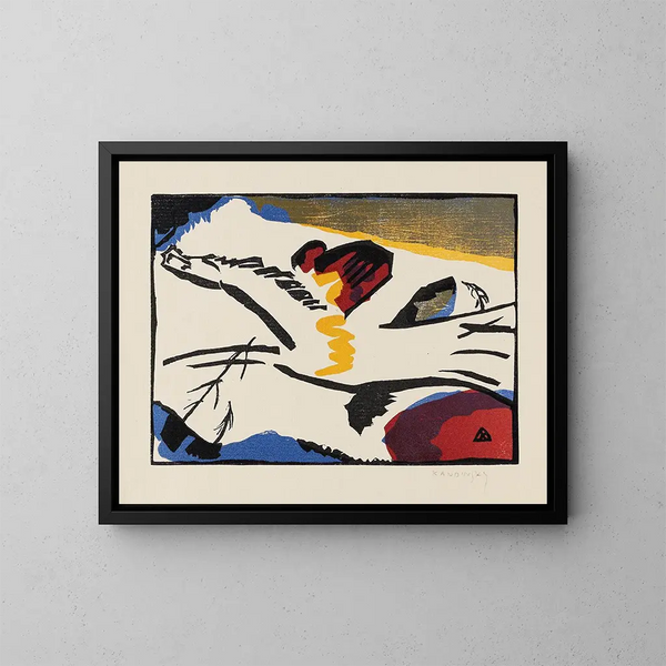 Lyrisme - Wassily Kandinsky — ingelijst kunstwerk aan de muur