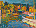 Studie voor herfstlandschap met boten - Wassily Kandinsky — weergave van het kunstwerk