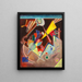 donkerbruin - Wassily Kandinsky | Schilderij — ingelijst kunstwerk aan de muur